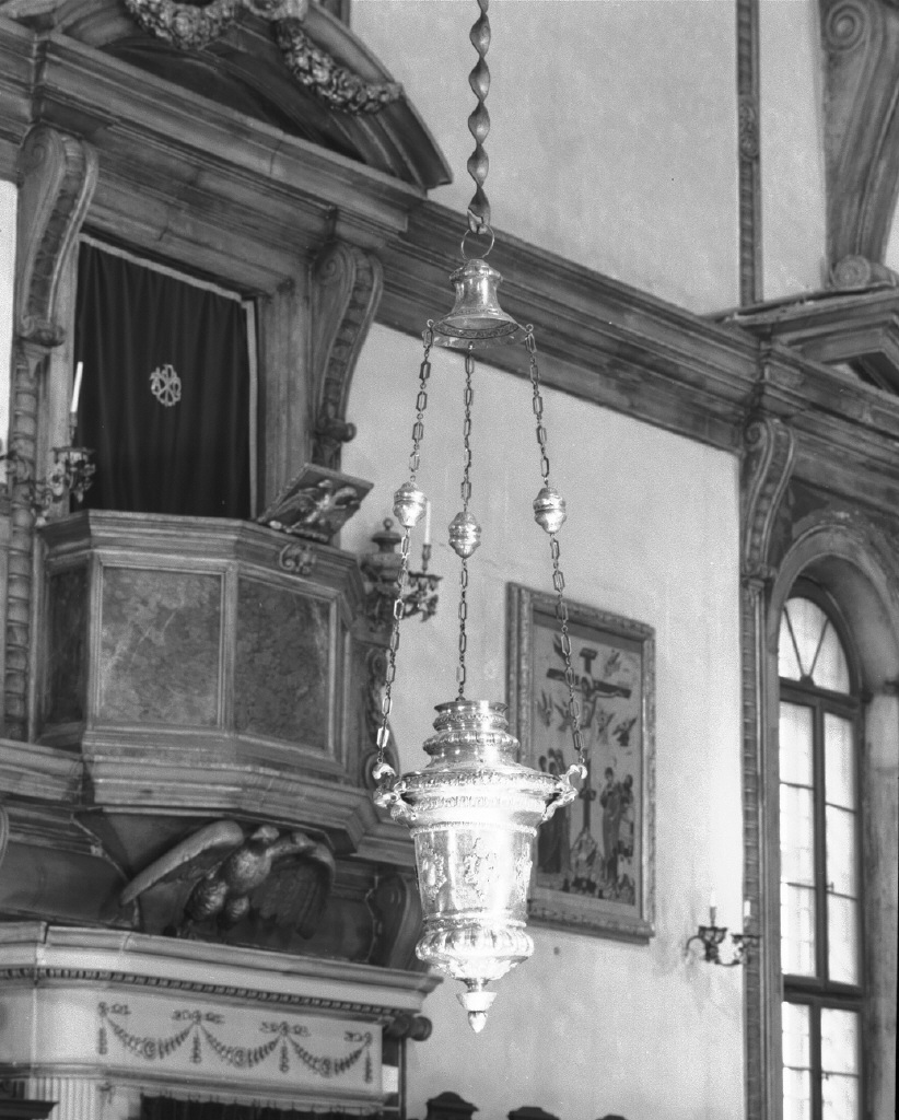 lampada pensile - bottega veneziana (metà sec. XIX)