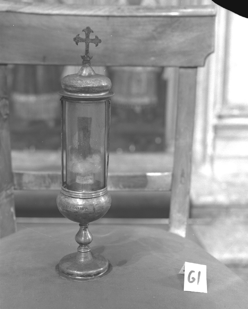 fiala di pellegrinaggio - bottega veneziana (ultimo quarto sec. XVII)