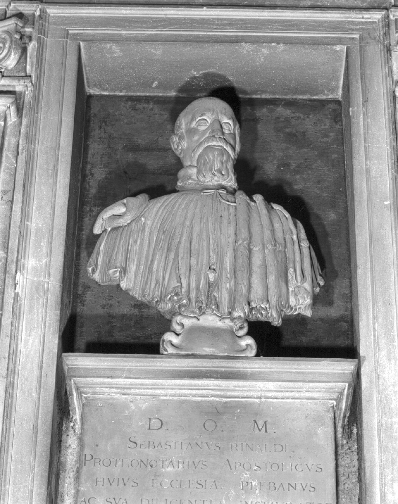 Sebastiano Rinaldi, busto di uomo (scultura, elemento d'insieme) - ambito veneto (sec. XVII)