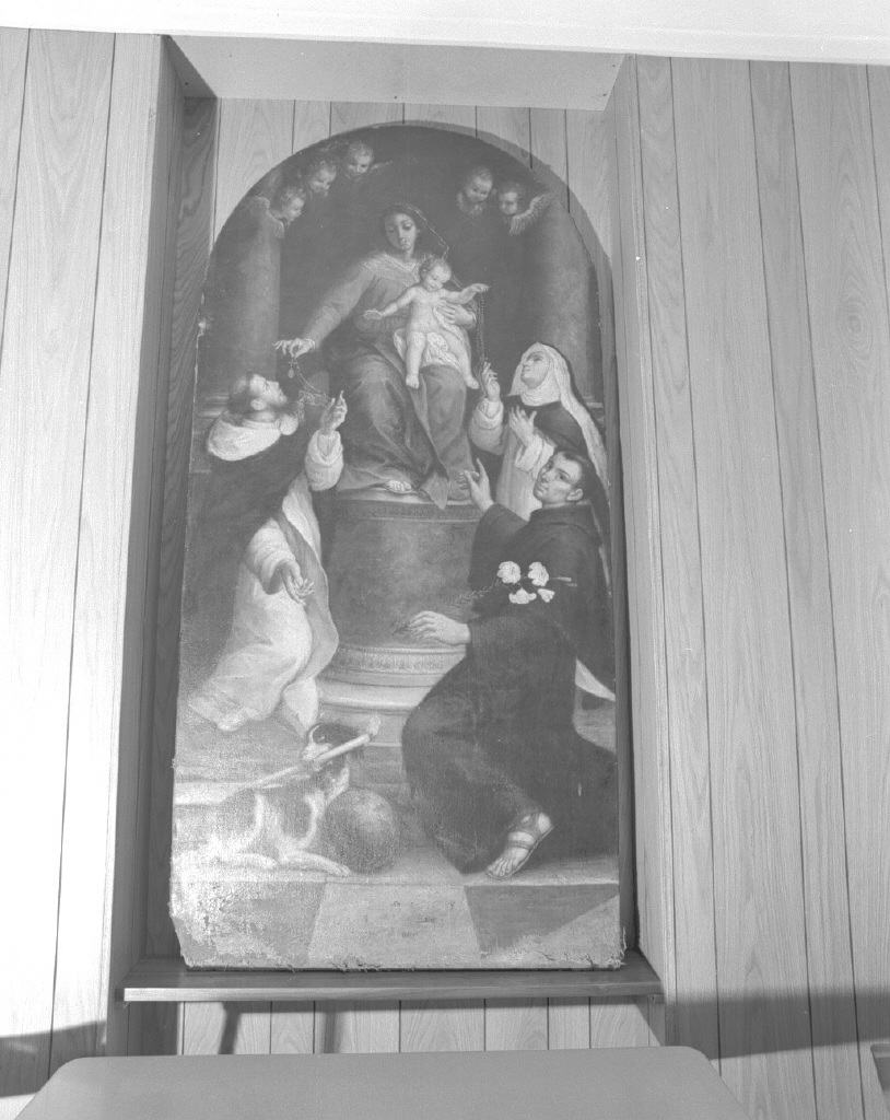 Madonna del Rosario/ Santi (pala d'altare) - ambito veneziano (inizio sec. XVIII)