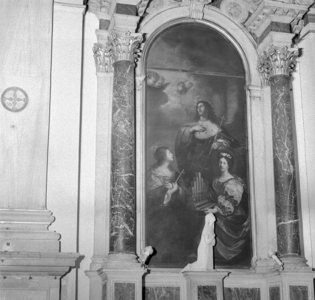 San Ludovico, Santa Cecilia e Santa Margherita (dipinto) di Ranieri Niccolò (sec. XVII)