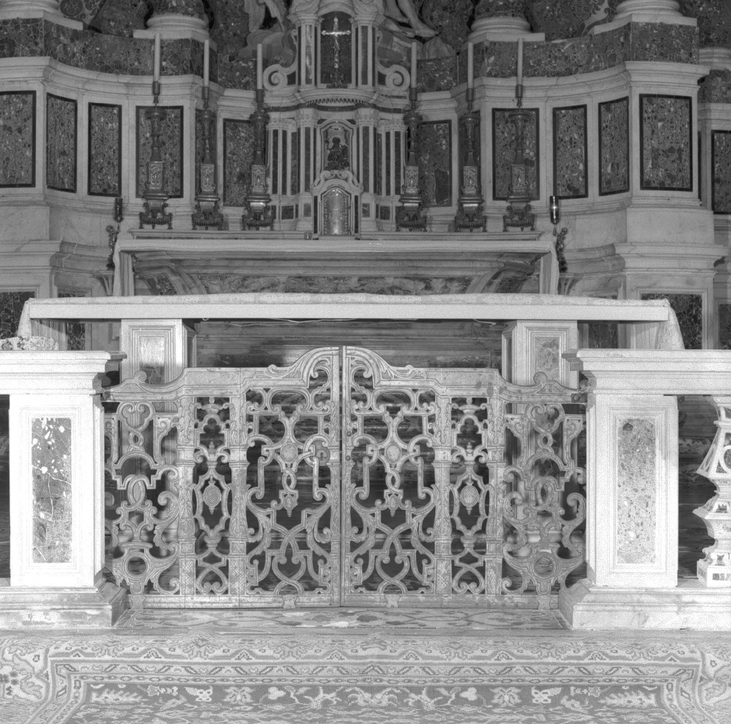 cancello di balaustrata, elemento d'insieme - bottega veneta (metà sec. XVIII)