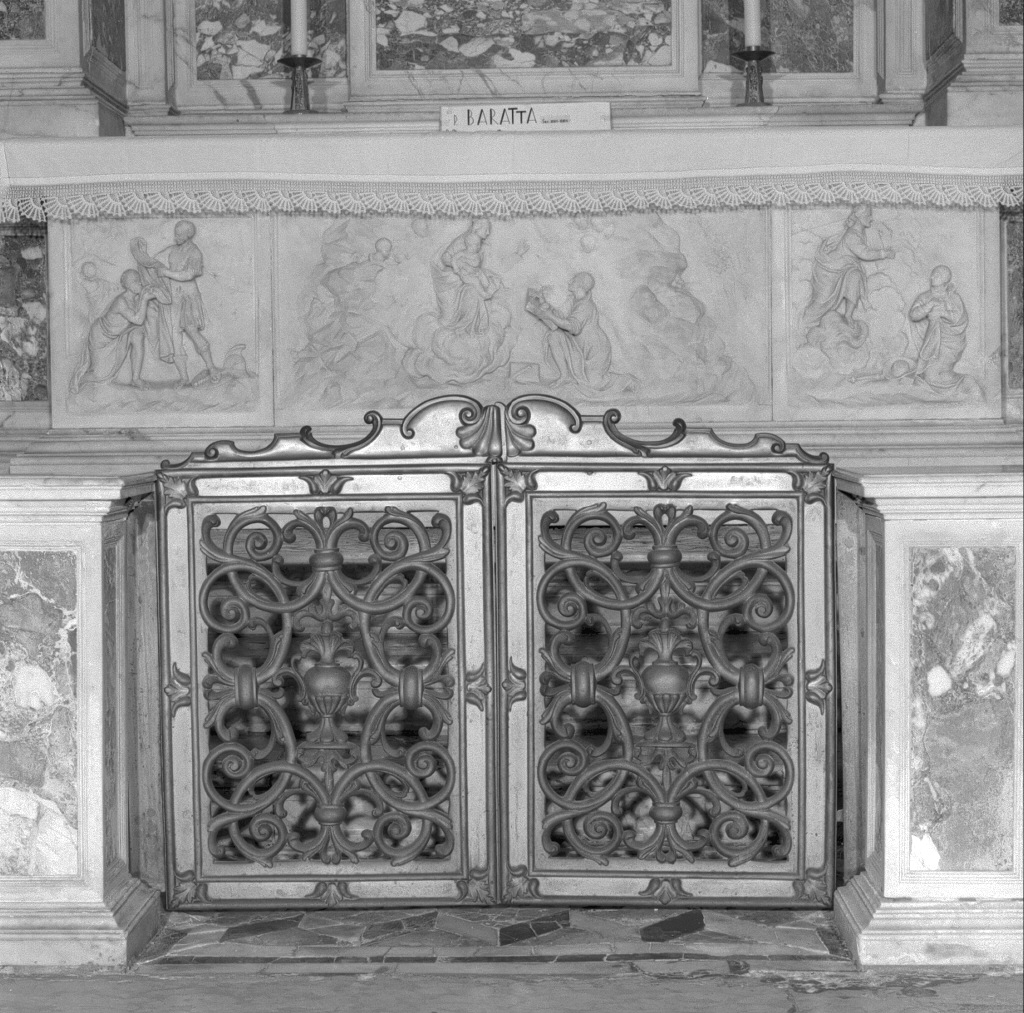 cancello di balaustrata, elemento d'insieme - bottega veneta (prima metà sec. XVIII)