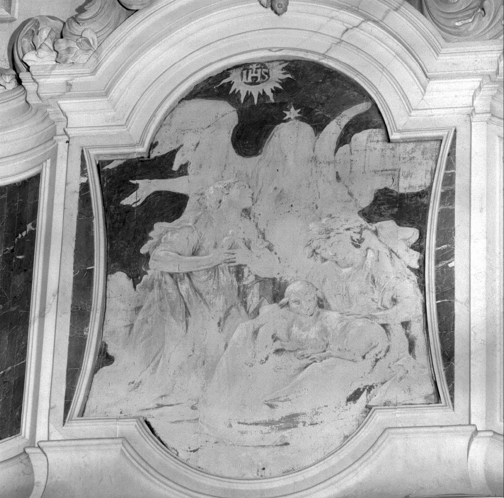 adorazione dell'Eucaristia (dipinto, elemento d'insieme) - ambito veneto (metà sec. XVIII)