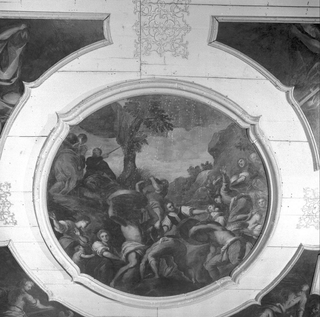 caduta della manna (dipinto, elemento d'insieme) di Negretti Jacopo detto Palma il Giovane (sec. XVI)
