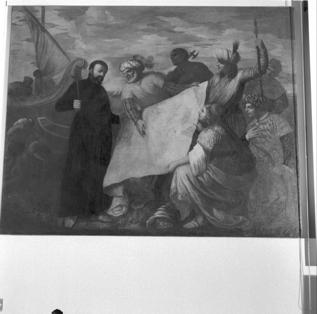 San Francesco Saverio guarda la mappa dei luoghi catechizzati, San Francesco Saverio (dipinto) - ambito veneto (sec. XVIII)