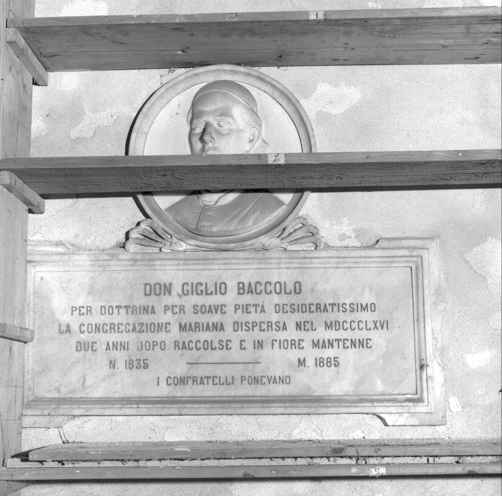 Ritratto di Don Giglio Baccolo, ritratto d'uomo (rilievo) - ambito veneto (sec. XIX)