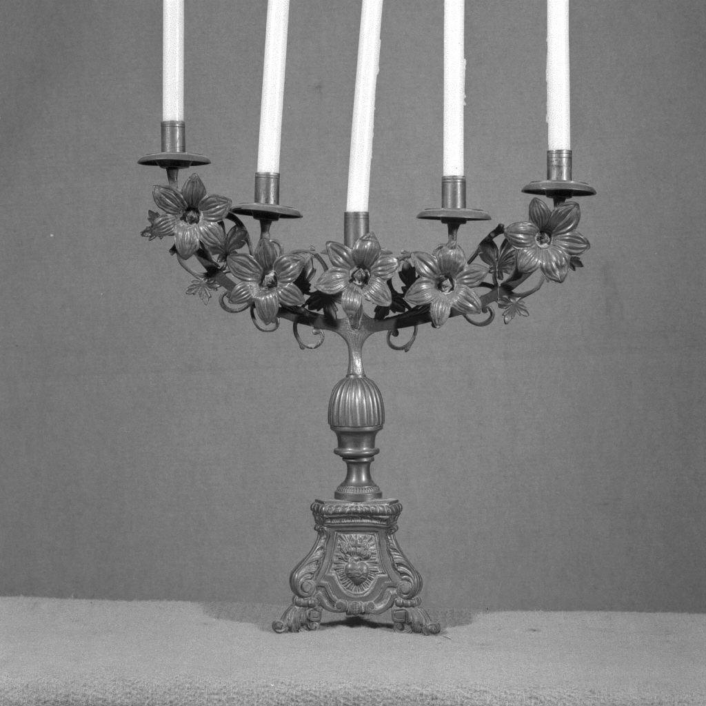 candelabro - ambito italiano (fine/inizio secc. XVIII/ XIX)