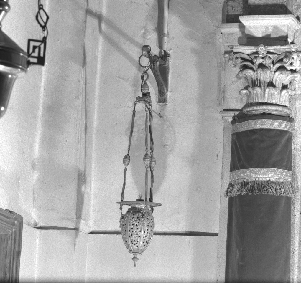 lampada pensile - ambito veneziano (fine/inizio secc. XIX/ XX)