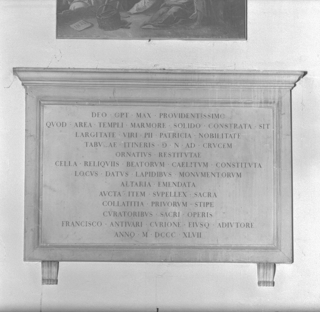 lapide - ambito veneziano (sec. XIX)