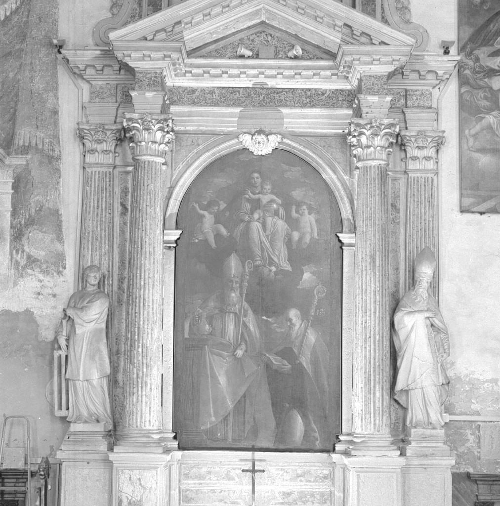 Madonna in gloria tra i santi Prosdocimo e Benedetto (dipinto) di Damini Pietro (sec. XVII)