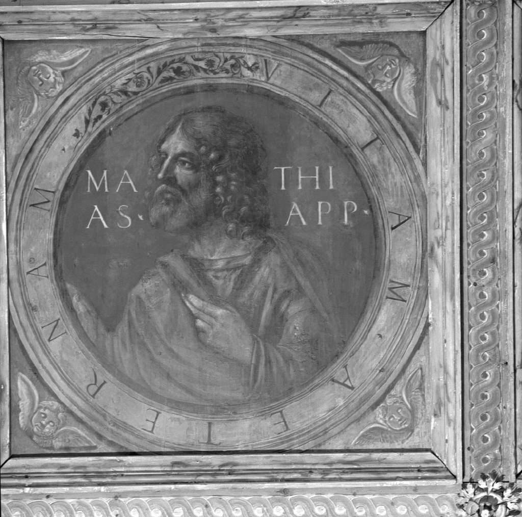 San Mattia apostolo (dipinto, elemento d'insieme) di Rondinelli Nicolò (sec. XV)