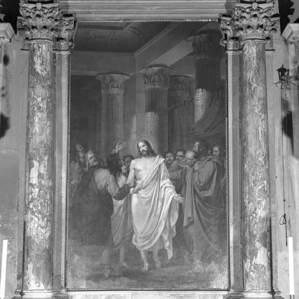 Cristo tra apostoli e Santi (pala d'altare) di Santi Sebastiano (sec. XIX)