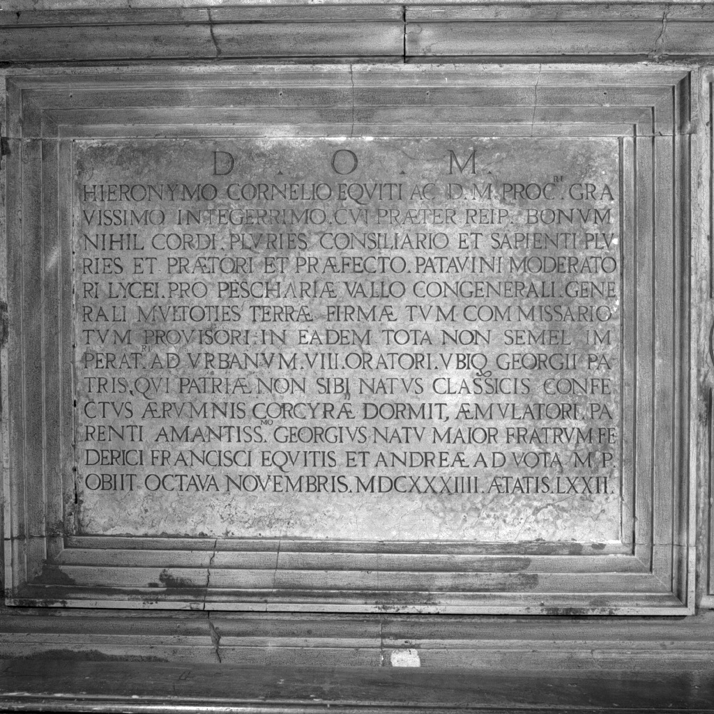 lapide celebrativa - ambito lombardo (sec. XVII)