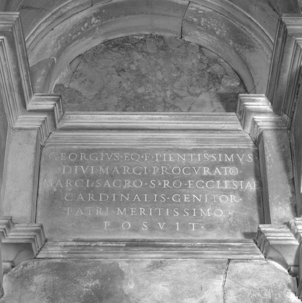 lapide commemorativa - ambito lombardo (fine/inizio secc. XV/ XVI)