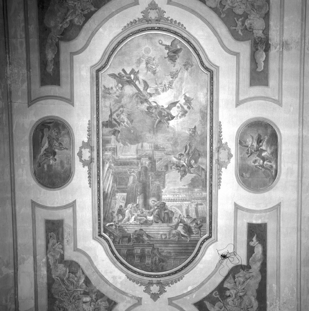 comunione degli apostoli/ trionfo dell'Eucaristia (dipinto, elemento d'insieme) di Canal Fabio (metà sec. XVIII)