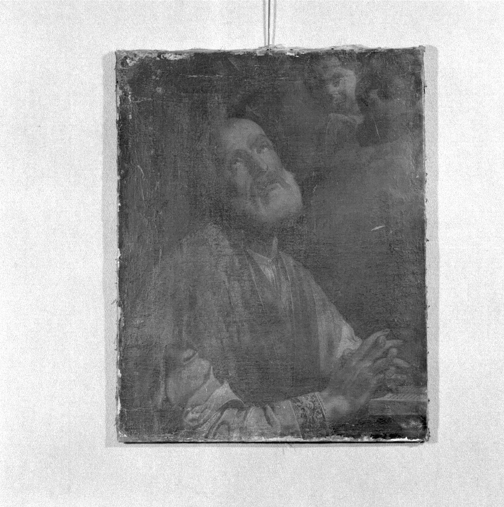 figura maschile che prega (dipinto) di Piazzetta Giovanni Battista (bottega) (seconda metà sec. XVIII)