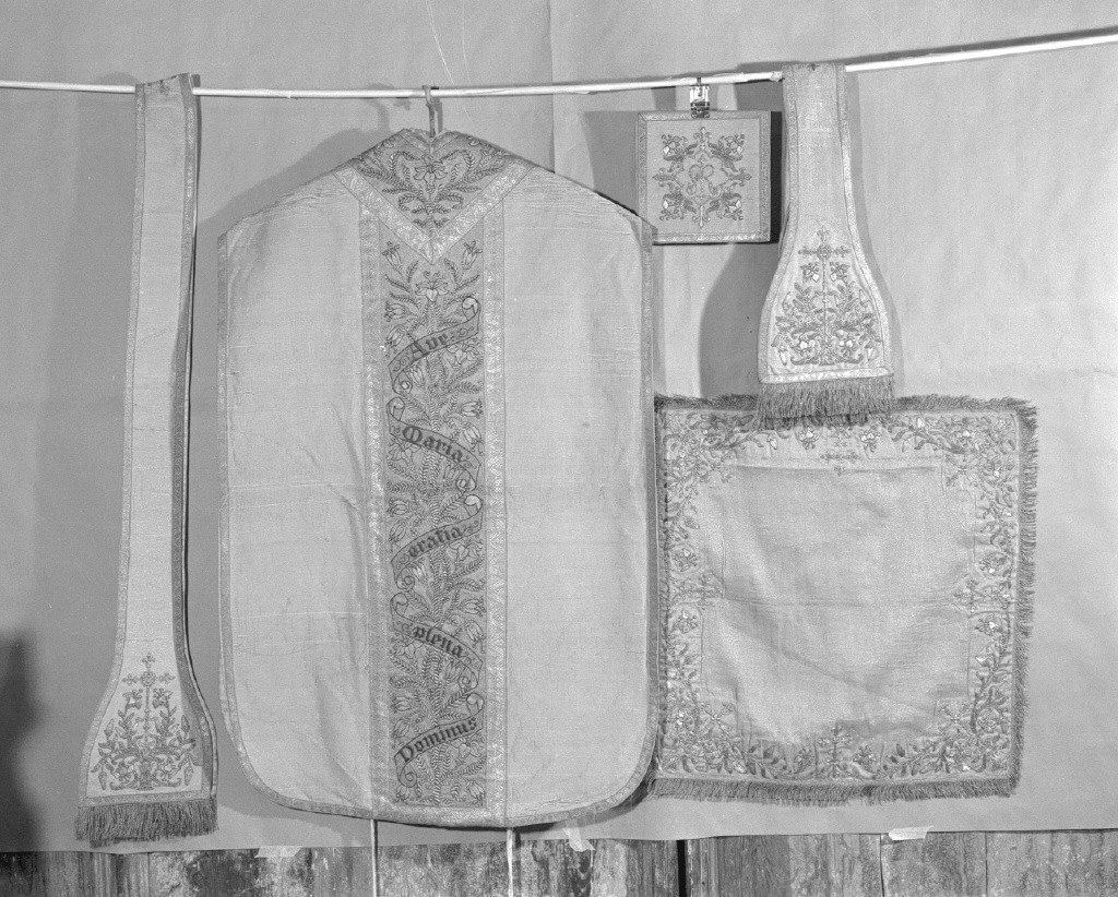 pianeta, elemento d'insieme - manifattura veneziana (fine/inizio secc. XIX/ XX)