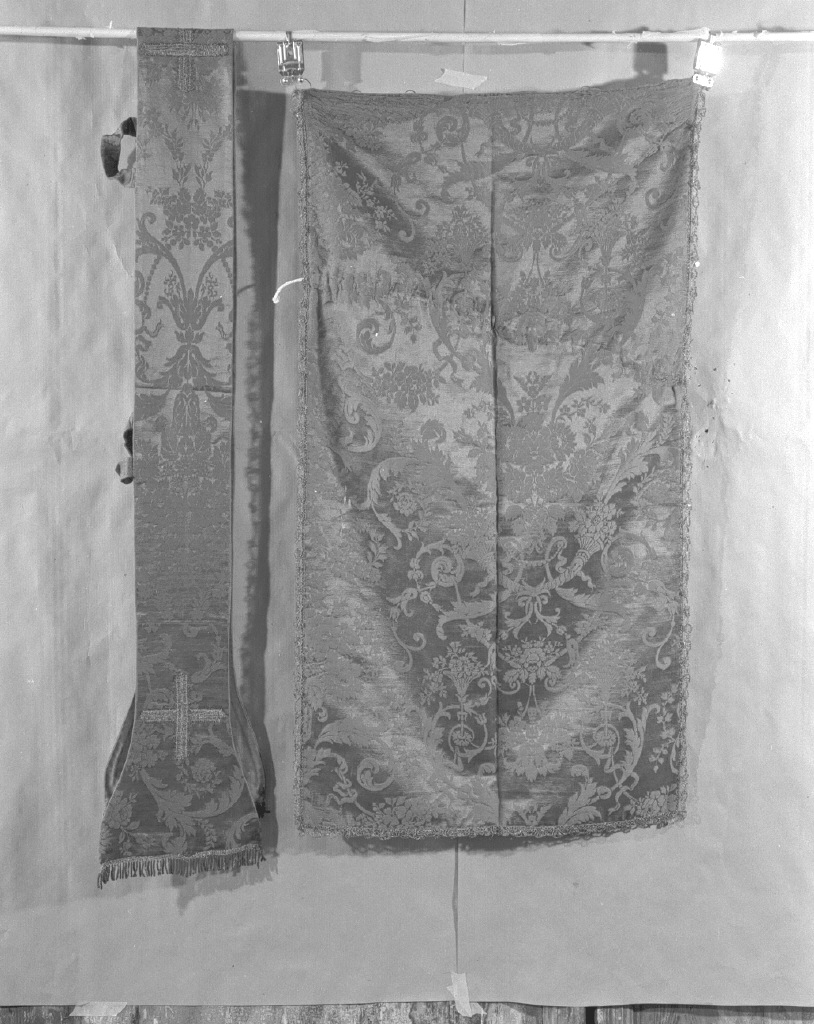 conopeo di tabernacolo, elemento d'insieme - manifattura veneziana (seconda metà sec. XIX)