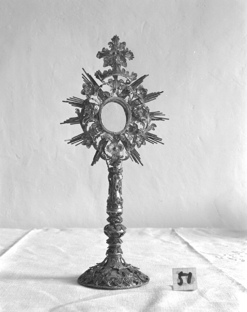 reliquiario - a ostensorio - bottega veneziana (secc. XIX/ XX)