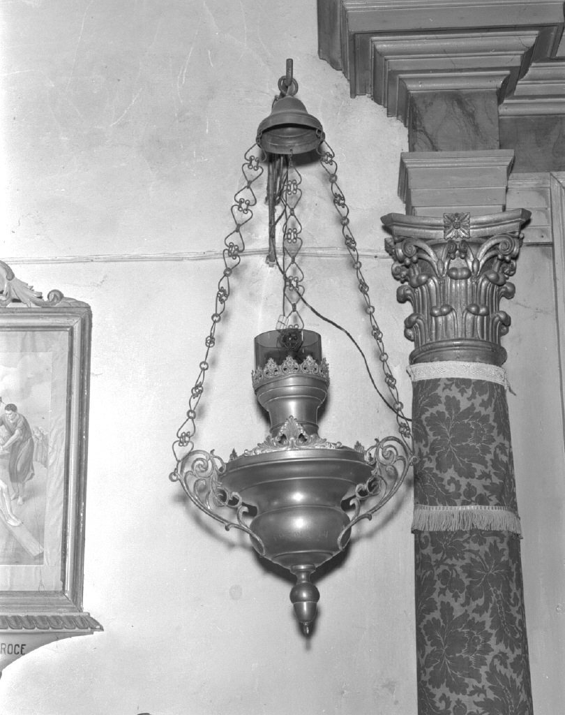 lampada pensile - ambito veneto (terzo quarto sec. XX)