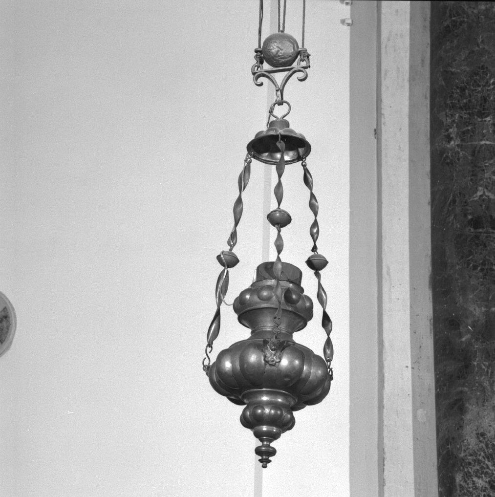 lampada pensile - ambito veneziano (fine/inizio secc. XIX/ XX)