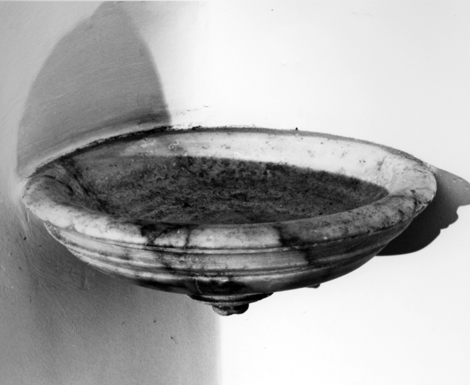 acquasantiera da parete - bottega veneta (sec. XVIII)