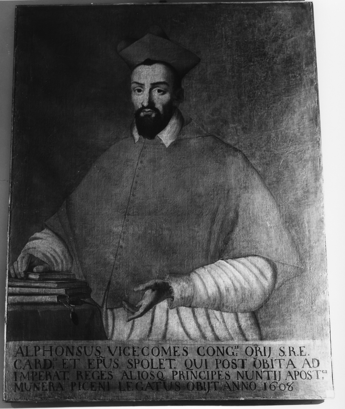 Ritratto del vescovo Alfonso di Spoleto, busto ritratto d'uomo (dipinto) - ambito veneto (sec. XIX)