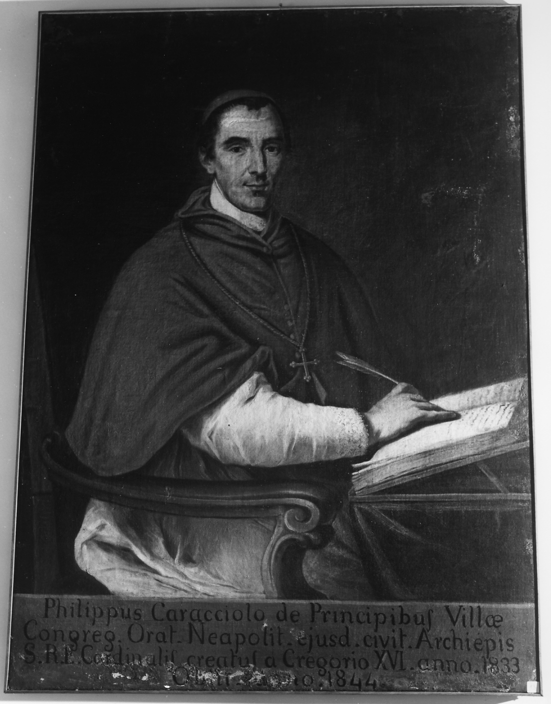 Ritratto del cardinale Filippo Caracciolo, busto ritratto d'uomo (dipinto) - ambito veneto (sec. XIX)