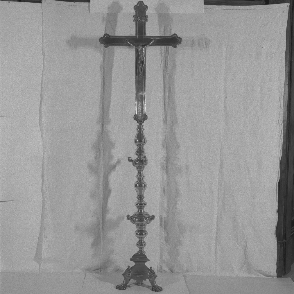 Cristo crocifisso (croce processionale) - bottega veneta (sec. XVIII, sec. XIX)