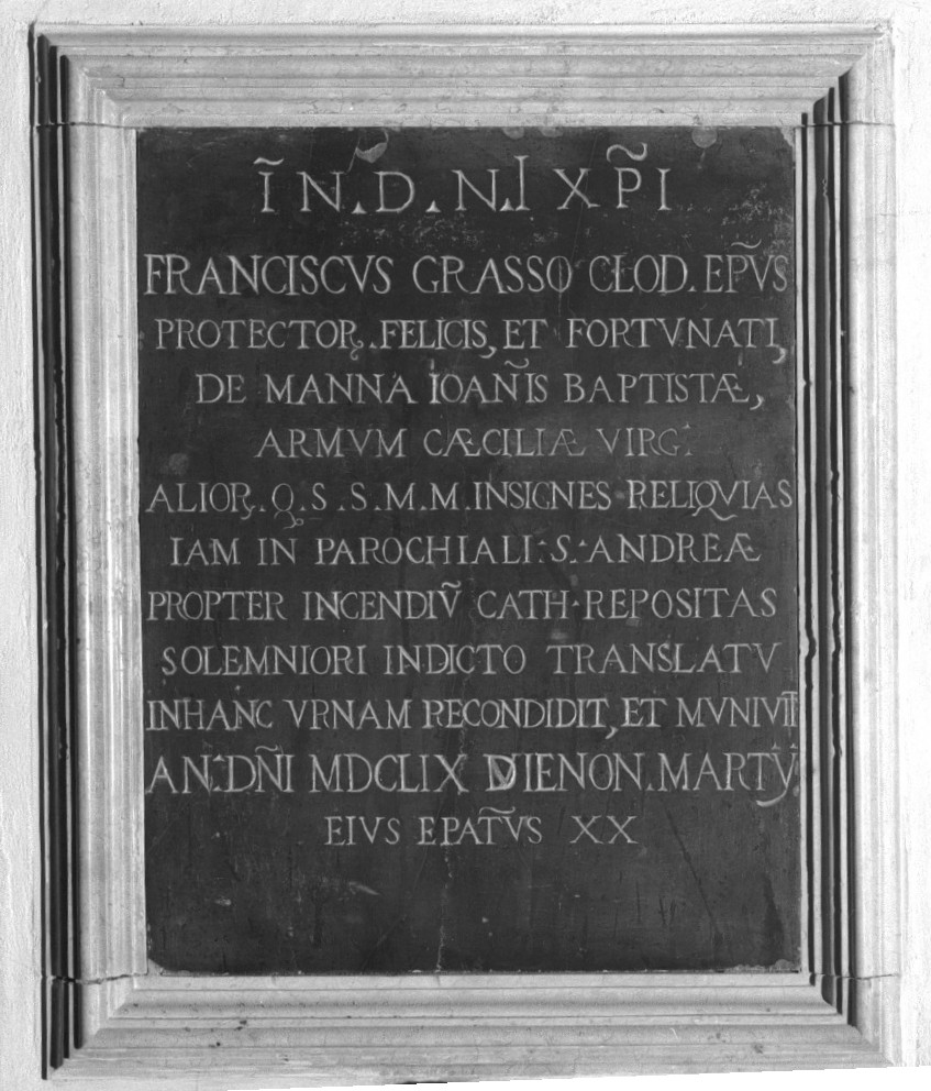 lapide - ambito veneto (sec. XVII)