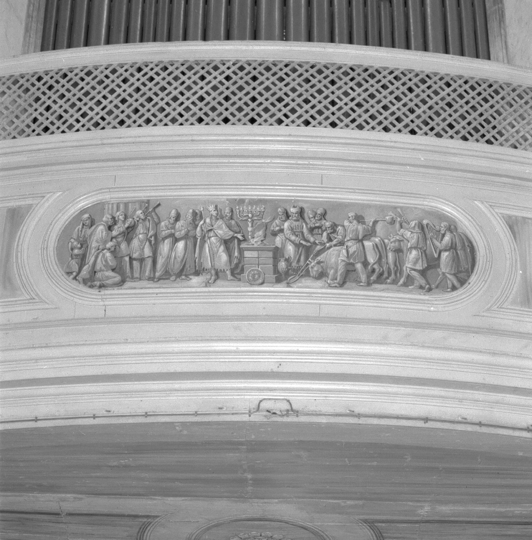 Salomone sacrifica a Dio dopo la costruzione del tempio (?), Salomone (dipinto) - ambito veneziano (seconda metà sec. XVIII)