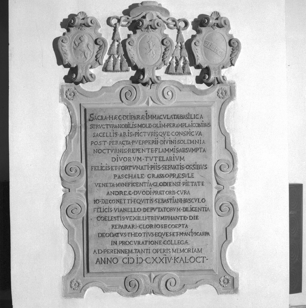 lapide commemorativa - ambito veneziano (sec. XVII)