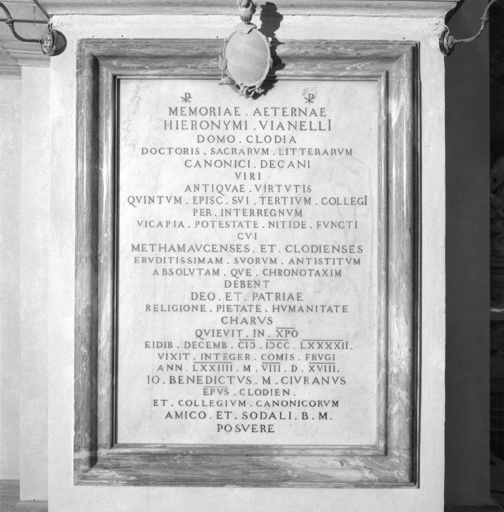 lapide commemorativa - ambito veneziano (sec. XVIII)