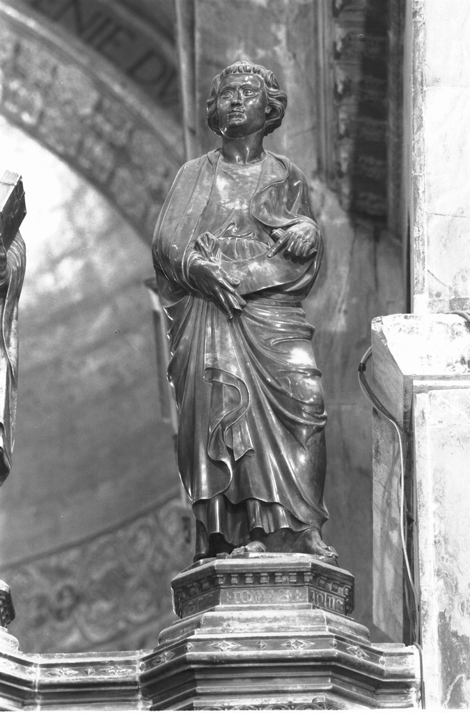 San Tommaso (scultura, elemento d'insieme) di Dalle Masegne Jacobello (bottega), Dalle Masegne Pierpaolo (sec. XIV)