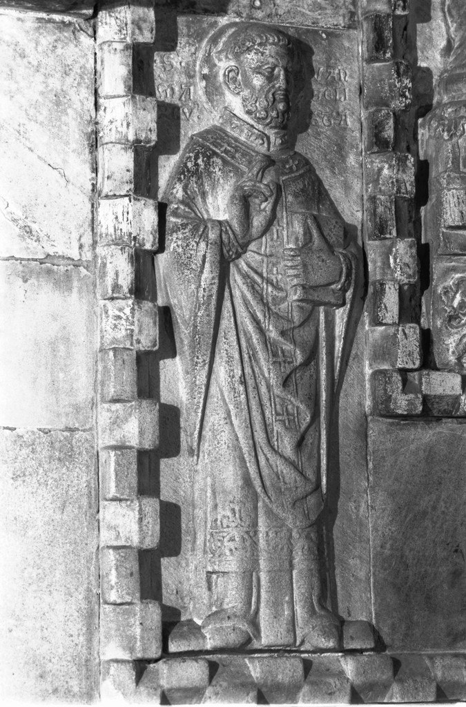 San Marco Evangelista (rilievo, elemento d'insieme) - ambito veneziano (sec. XIV)