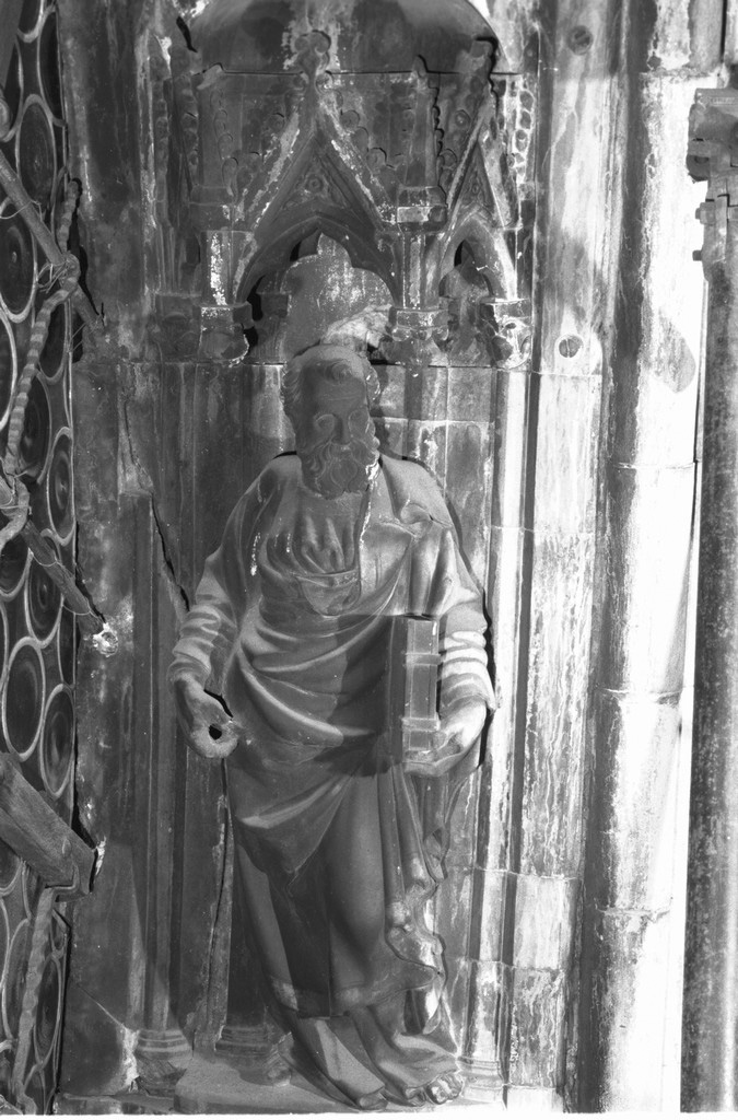 San Matteo Evangelista (scultura, elemento d'insieme) di Lamberti Pietro (attribuito) (prima metà sec. XV)