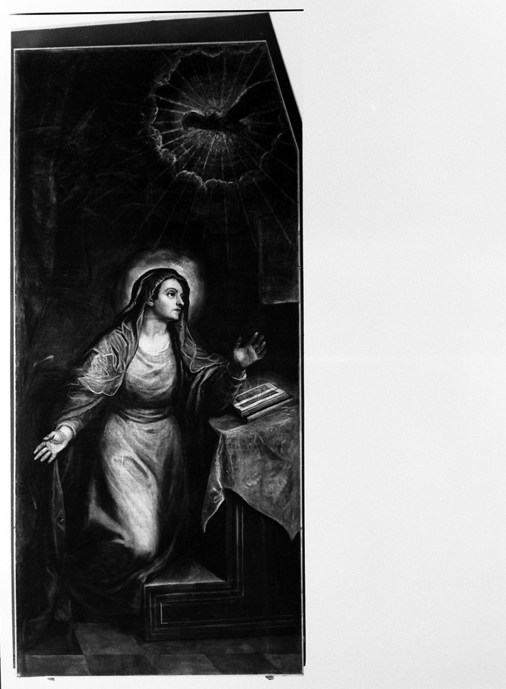 Madonna annunciata (dipinto) di Robusti Domenico detto Domenico Tintoretto (fine/inizio secc. XVI/ XVII)
