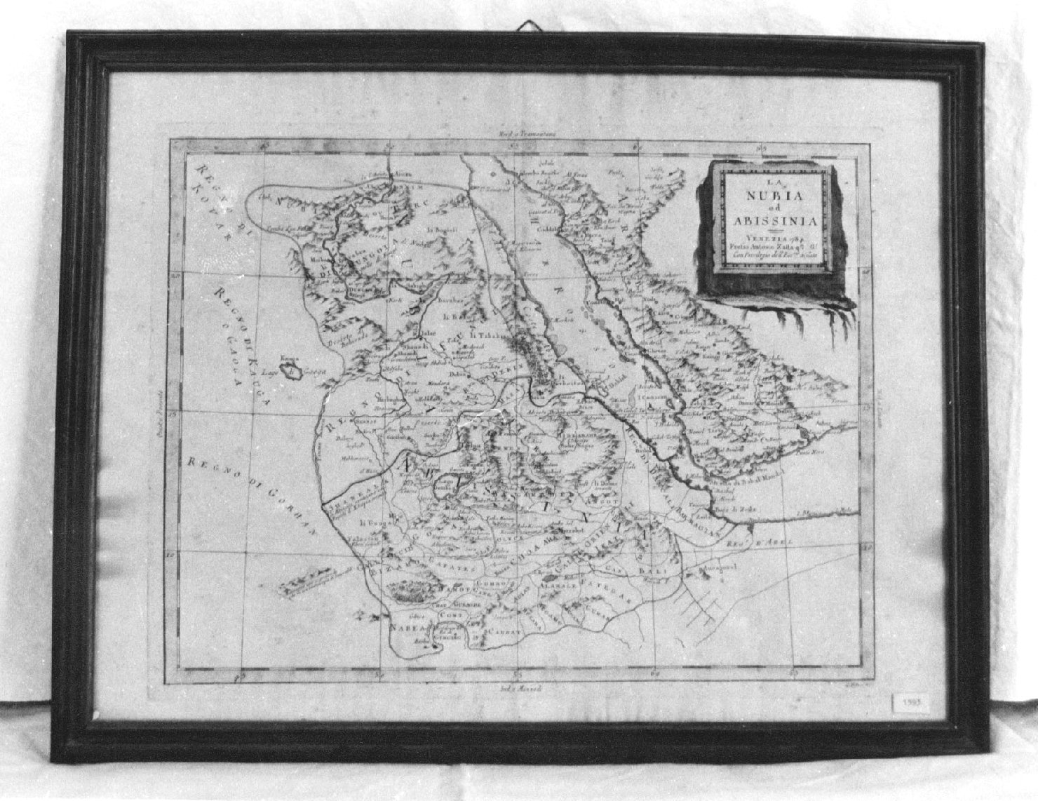 La Nubia ed Abissinia, geografia (stampa) di Pitteri G (sec. XVIII)