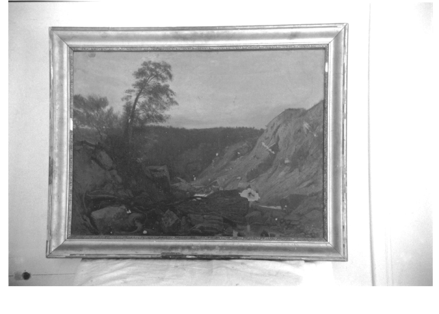 paesaggio con massi e alberi (dipinto, opera isolata) - ambito emiliano (prima metà sec. XIX)