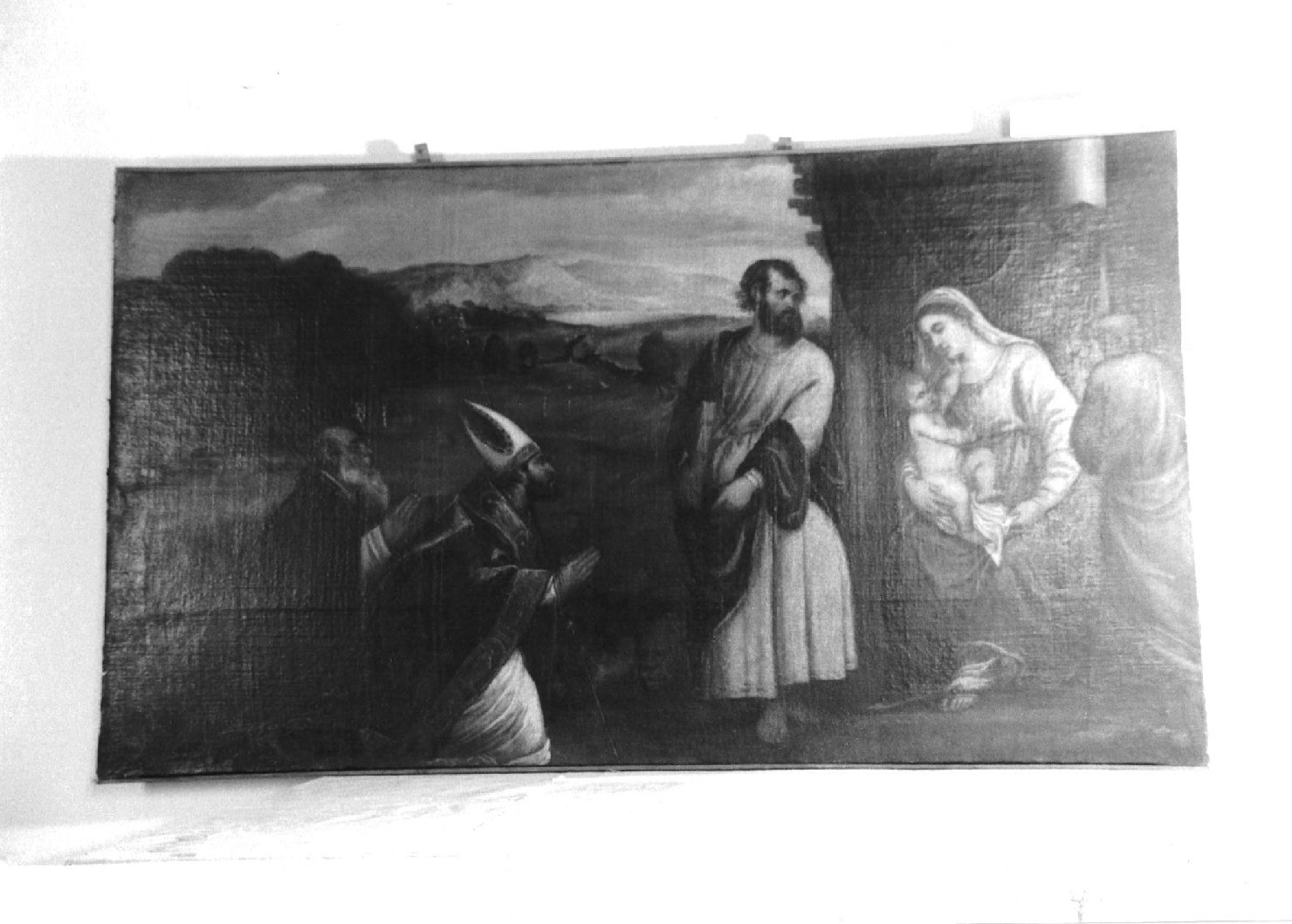 Sacra Famiglia (dipinto, opera isolata) - ambito veneto (prima metà sec. XVI)