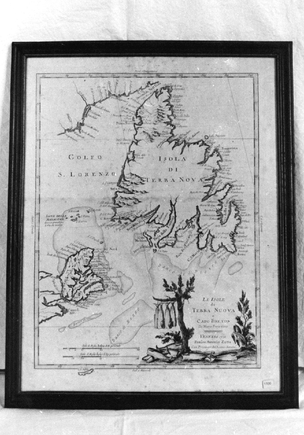 Le isole di Terra Nuova e Capo Breton. Di nuova projezione, geografia (stampa) - ambito veneziano (sec. XVIII)