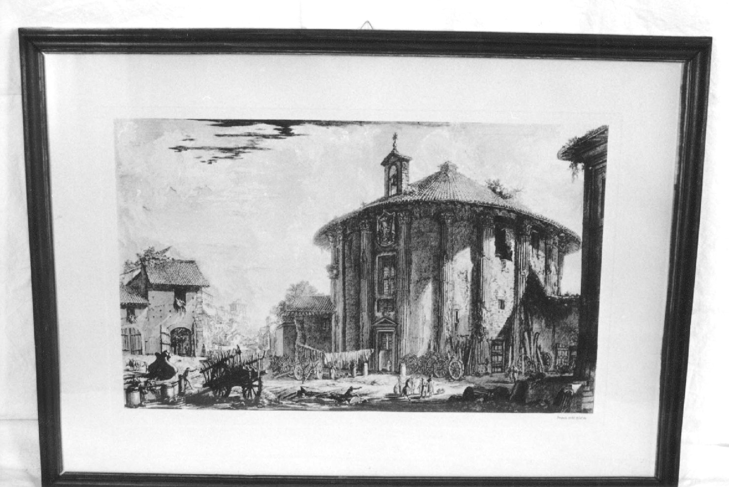 Veduta del Tempio di Cibele a Piazza della Bocca della Verità, veduta di Roma (stampa) di Piranesi Giovanni Battista (metà sec. XVIII)