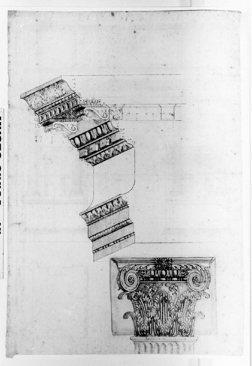 elementi architettonici (disegno) di Palladio Andrea (sec. XVI)