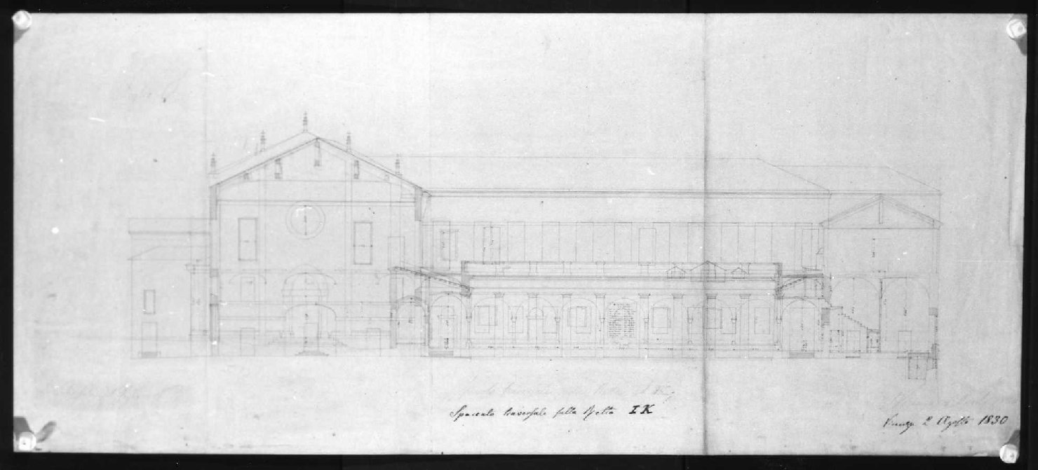 ospedale di Vicenza (disegno) di Malacarne Bartolomeo (sec. XIX)