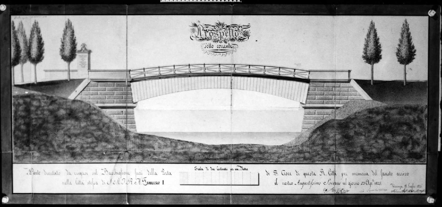 ponte (disegno) di Malacarne Bartolomeo (sec. XIX)