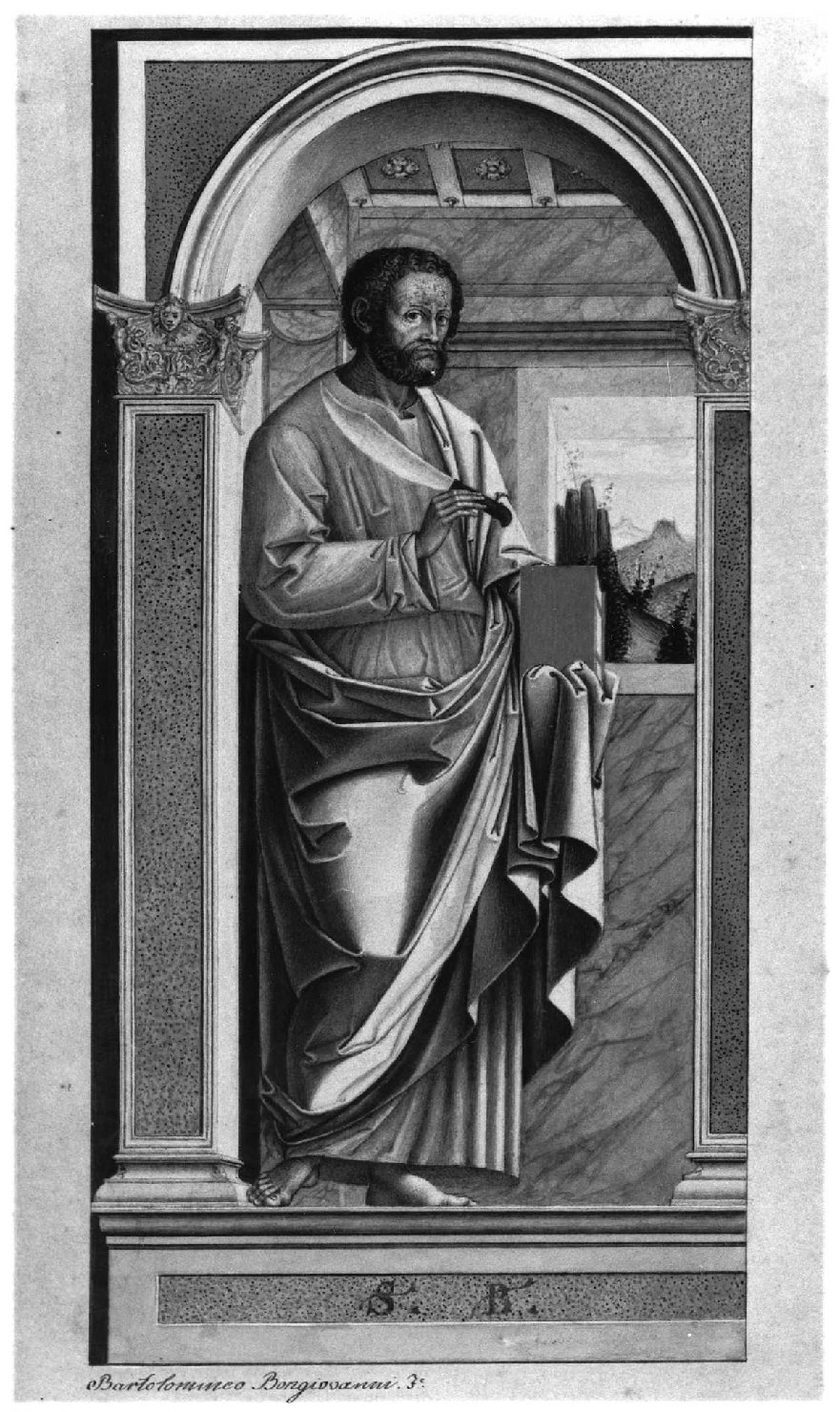 San Bartolomeo (disegno, serie) di Bongiovanni Bartolomeo (sec. XIX)