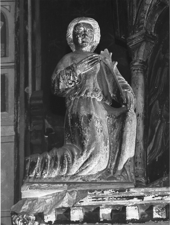 angelo annunciante (statua, elemento d'insieme) di Antonio Da Mestre (attribuito) (sec. XIV)