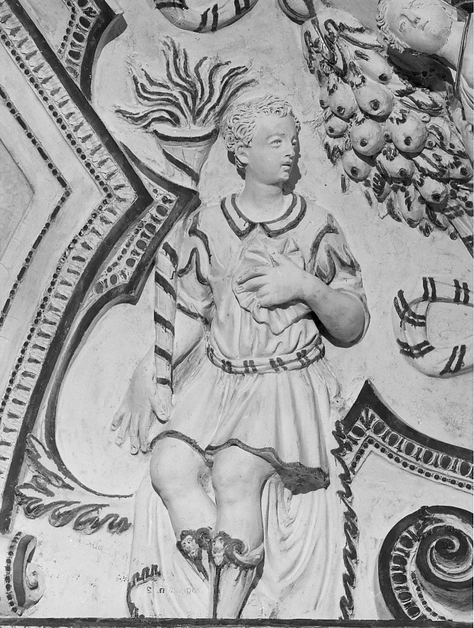 decorazione plastico-pittorica, insieme di Rubini Lorenzo (attribuito), Canera Anselmo (attribuito) (sec. XVI)