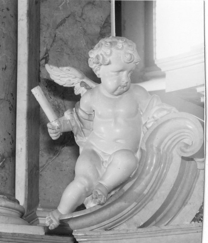 angioletto reggicandelabro (scultura) di Benedetti Cristoforo (attribuito) (sec. XVIII)